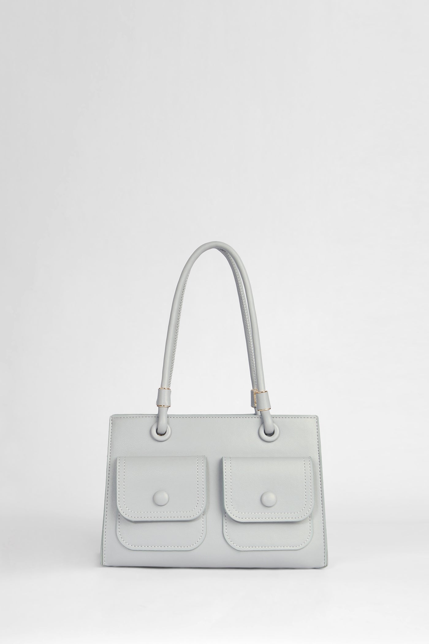 Sac tote à deux poches extérieures - Bleu